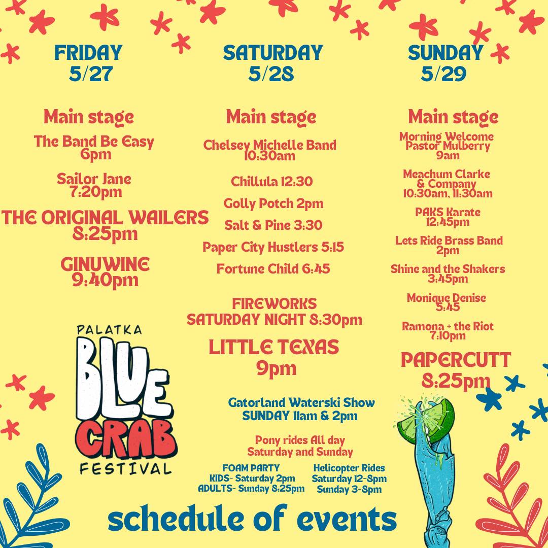 Palatka Blue Crab Festival Happening Memorial Day Weekend, May 2729